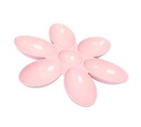 FOYTOKI Gamelle pour Animaux de Pétale, Nourriture et Eau, Plastique Rose | Six Pétales, Base Stable et Angles Arrondis, Surface Lisse, Réduit les Éclaboussures, pour Chats, Chiots, Intérieur ou Voyage