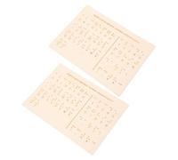 FOYTOKI Kit D'apprentissage du Braille Points en Relief 2 Pièces en Bois Tableau Alphabet et Chiffres Portable pour Étudiants en Lecture Assistée à L'école