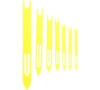 FOYTOKI Kit de 7 Outils Pratiques en Plastique Jaune pour Navettes de Tissage et Réparation de Filet, Pêche Tricotage