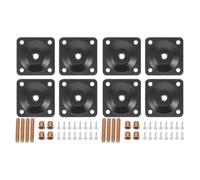 FOYTOKI Kit de 8 Supports de Fixation métalliques pour Pieds de Meubles, Plaque d'angle Plate pour stabilisateurs de Pieds de Table et de canapé, matériel de Montage pour projets de Cuisine et