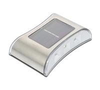 FOYTOKI Lampe Murale Solaire d'Extérieur Étanche 6 LED en Acier Inoxydable Blanc Froid Éclairage Jardin et Mur de Rue Lampe Solaire pour Allées et Patios