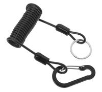 FOYTOKI Lanière Rétractable en Acier Inoxydable pour Canne à Pêche, Corde de Sécurité Extensible Lourde, Accessoire de Pêche Robuste pour Utilisation Extérieure