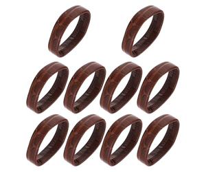FOYTOKI Lot de 10 20mm Cuir Boucle Souple, pour Bracelet de Montre | Installation Facile, Remplacement pour Retenue Cassée, Maintien Sûr du Bracelet, Couleur Marron