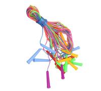FOYTOKI Lot de 10 Cordes à Sauter en Pvc pour Garçon Fille, Poignées Plastiques Antidérapantes, Adaptées pour Entraînement Sportif et Jeu Sécurisé la Maison Couleur Couleur Aléatoire