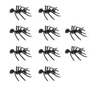 FOYTOKI Lot de 10 Fourmis Imitation Noires en Plastique Réalistes Accessoires de Farces et Décoration Halloween Jouets Amusants pour Blagues et Fêtes Taille Grosse Usage Intérieur et