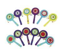 FOYTOKI Lot De 12 Hochets Portatifs Pour Tout-petit, Tambours Éducatifs Colorés En Plastique, Taille Adaptée, Jouets D’éveil Sensoriel Bébé Pour Développement Cognitif Et Auditif