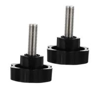 FOYTOKI Lot de 2 Boutons de Serrage Étoile en Plastique Tige Filetée 304 Inox 10 X 30 Mm, Poignées Hexagonales Polyvalentes pour Pièces Détachées Tentes, Parasols et Balançoires de Jardin