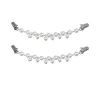 FOYTOKI Lot de 2 Chaînes de Pull en Résine Blanche Clips Élégants pour Cardigan, Décoration Chic et Fonction Chaude pour Femme Hiver