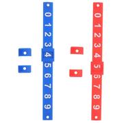 FOYTOKI Lot de 2 Compteurs de Score Multifonctionnels pour Foot Accessoires de Jeu en Plastique Résistant Format Mini Couleurs Rouge et Bleu Compatibles Plupart des Tables de Football