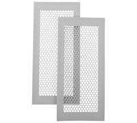 FOYTOKI Lot de 2 Couvercles de Registre de Sol Flexibles en Silicone Gris 4×10 Pouces, Grille D'aération pour Ventilation par Plancher Chauffant, Protection Anti-poussière et Déflecteur