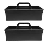 FOYTOKI Lot de 2 Paniers à Outils en Plastique Portable Compartiments Multiples et Poignée, Design Étanche Éclaboussures pour Rangement et Transport Facile