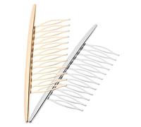 FOYTOKI Lot de 2 Pinces à Cheveux Latérales en Alliage Doré et Argenté, Accessoires Chics pour Filles, pour Coiffures de Fête ou Usage Quotidien