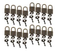 FOYTOKI Lot de 20 Mini Cadenas en Alliage de Zinc Couleur Marine avec Clés, Style Vintage Élégant, Serrure Décorative pour Journaux, Armoires et Bagages