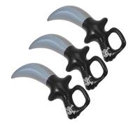 FOYTOKI Lot De 3 Couteaux Gonflables De Pirate Ballons Accessoires De Fête Accessoires De Cosplay Fournitures Gonflables D'Halloween Accessoires De Cosplay En Pvc Noir