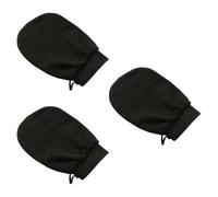 FOYTOKI Lot de 3 Moufles Exfoliants en Rayonne Noir Corps, Éliminent les Peaux Mortes, Adaptés Bronzage, Soin Quotidien des Adultes