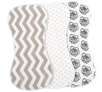 FOYTOKI Lot de 3 Petits Bavoirs en Coton Unisexes, Multi-usage, Petit Format, Ajustables, Absorbants, pour Repas et Allaitement, Tissu Doux et Respirant, Protection Bave Style Aléatoire