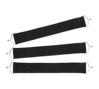 FOYTOKI Lot de 3 Sangles Élastiques Noires en Nylon pour Renfort Assise Chaise Longue et Fauteuil Inclinable, Faciles à Utiliser avec Crochets pour Réparation et Confort