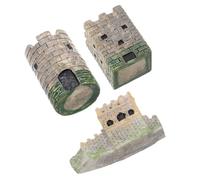 FOYTOKI Lot de 3 Sculptures Miniatures en Résine Résistante, Décorations Réalistes de Châteaux Européens pour Table de Sable et Passionnés de Paysages