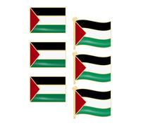 FOYTOKI Lot de 6 Broches Drapeau Palestinien en Métal Épinglettes Patriotiques Carrées et Flottantes Accessoires pour Hommes Insignes Commémoratifs pour Vêtements Paquet et Vestes