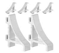 FOYTOKI Lot de 6 Clips en Aluminium Argentés pour Étagères de Réfrigérateur, Support Solide Maximisant l'espace de Rangement pour Petite Glacière