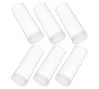 FOYTOKI Lot de 6 Tubes à Pièces de Monnaie en Plastique Transparent, Diamètre 32 Mm, Bouchon Étanche, Tube de Rangement pour Pièces de Dix Cents, Accessoires pour Collectionneurs,