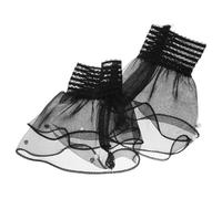 FOYTOKI Manchette en Dentelle Noire Détails Floraux 3d, Facile à Porter, Design Élégant et Sophistiqué pour Mariage et Mode Lolita