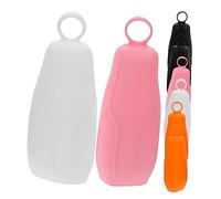 FOYTOKI Manchons pour Flacons Cosmétiques en Silicone 8 Pièces Taille Moyenne Étanches pour Voyageurs Paquet de Toilette Multifonction Usage Avion Noir Blanc Orange Rose