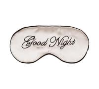 FOYTOKI Masque de Sommeil Bandeau Réglable en Tissu Imitation Soie Broderie Beige Doux et Confortable pour Protéger la Peau, pour Spa et Maison