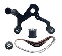 FOYTOKI Mini Ponceuse à Bande Portable Poignée Accessoire de Ponçage pour Tubes Ronds en Acier Inoxydable Adaptateur pour Ponceuse à Bande d'Angle Outil de Polissage Multifonction pour