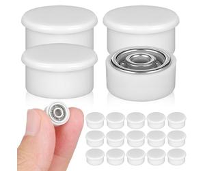 FOYTOKI Mini Roulements Rotatifs Blancs en Plastique Axe Tournant Lot de 40 pour Nail Art DIY pour Décoration D'ongles 3d et Accessoires de Bijoux