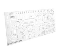 FOYTOKI Modèle De Dessin Géométrique, Règle D’architecte en Plastique Flexible, Pochoirs De Formes Précises pour Dessin Technique, Examen Et Travail D’Architecture