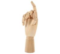 FOYTOKI Modèle de Main en Bois Sculpté avec Doigts Mobiles, Accessoire pour Études et Poses Artistiques, Adapté à la Décoration de Bureau et aux Animateurs