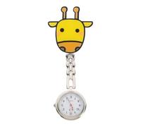 FOYTOKI Montre Infirmière Pratique et Précise en Quartz Clip Alliage de Zinc et Acrylique, Style Dessin Animé, pour Surveillance Médicale en Milieu Hospitalier