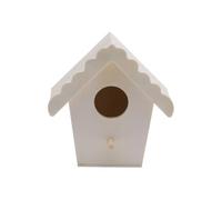 FOYTOKI Nichoir à Oiseaux en Bois Blanc, Décor Extérieur, Branches Simulées | Bois de Paulownia, Entrée et Sortie Faciles, Prise en Main Simple, pour Petits Oiseaux Domestiques