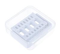FOYTOKI Organisateur De Tête De Polissage D'ongles Support Pour Polissoir à Manucure Boîte De Rangement En Plastique Blanc Grand Format Usage Professionnel Et Familial