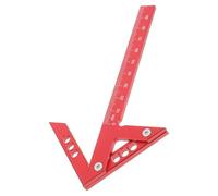 FOYTOKI Outil de Traçage Multifonction en Aluminium Rouge pour Travail du Bois, Traceur de Ligne Centrale et Marquage du Centre, Règle de Mesure Précise 45° pour Menuiserie