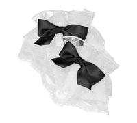 FOYTOKI Paire de Menottes Lolita en Dentelle Noire Respirante et Multi-usage, Accessoires pour Festivals et Bals, Style Chic et Romantique