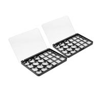 FOYTOKI Palette Magnétique de Fards à Paupières Vide 2 Pièces 24 Cases Mixte Usage Professionnel et Personnel pour Maquillage Personnalisé