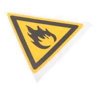 FOYTOKI Panneau D'avertissement Inflammable en Pet Autocollant Jaune, Facile à Installer, pour Écoles et Lieux Publics, Signalisation de Sécurité le Risque D'incendie