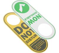 FOYTOKI Panneau de Porte en Pvc Double Face Message Anglais Amusant, Design Unique et Attrayant, Facile à Suspendre, pour Bureaux et Hôtels