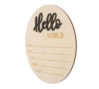 FOYTOKI Panneau Naissance Bébé Rond Bois Personnalisé Annonce de Naissance Prénom Décor Photo Bébé Chambre -né Baby Shower Présent Original