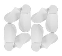 FOYTOKI Pantoufles Jetables Antidérapantes D'hôtel en Tissu Peluche Épais Blanc, Taille Unisexes, Légères et Hygiéniques pour Spa, Voyage et Accueil Invités - Lot de 24 Paires
