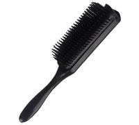 FOYTOKI Peigne 9 rangées en ABS noir, brosse lissante et démêlante cheveux bouclés, outil coiffage robuste pour salon et voyage hommes et femmes