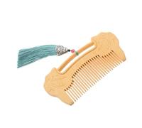 FOYTOKI Peigne Bois If à Dents Fines Avec Motif De Verrou Ruyi Peigne Artisanal Pour Soins Capillaires Et Entretien Barbe Massage Du Chevelu