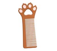 FOYTOKI Peigne De Coiffure Chat Patte 1pc Portable En Alliage De Zinc Pour Filles Et Garçon Et Filles Accessoire De Voyage Pratique Couleur Marron