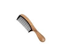 FOYTOKI Peigne En Corne Et Bois De Santal Manche Rond Antistatique Pour Coiffeur Usage Quotidien Massage Cuir Chevelu Soin Cheveux Naturels