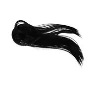 FOYTOKI Perruque Bandeau Noire Droite avec Frange et Clips Invisibles Facile à Porter Volume Naturel pour Femmes Couvre Cheveux Clairsemés et Grisonnants