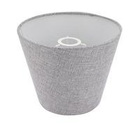 FOYTOKI Petit Abat-jour Cylindrique Gris pour Lampe de Table E14, Abat-jour de Chevet Multifonction en Tissu, pour Chambre, Salon et Hôtel - Abat-jour Petit Format, Couvre-lampe Décoratif