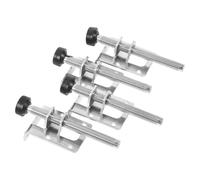 FOYTOKI Pieds de Nivellement pour Meubles Réglables en Acier Argenté 4pcs, Hauteur Ajustable, pour Tables et Établis, Réparation de Meubles Déséquilibrés