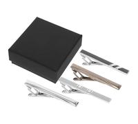 FOYTOKI Pince à Cravate pour Homme en Cuivre Classique et Délicate, Lot de 4 Clips Simples pour Garder la Cravate en Place Lors des Négociations et Accessoires Couleur Aléatoire